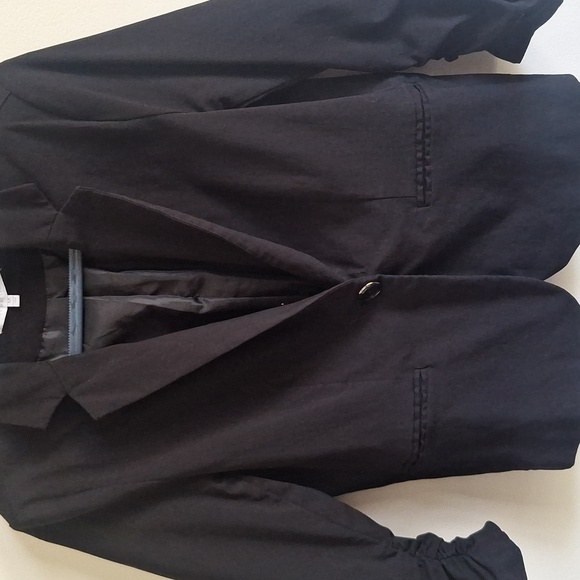 Linda Matthews Black Sporty Blazer Size M - Picture 5 of 8